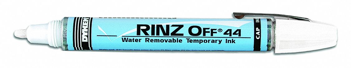 Liquid Paint Marker: Water Removable, White, 1.3 mm Tip Wd, Point