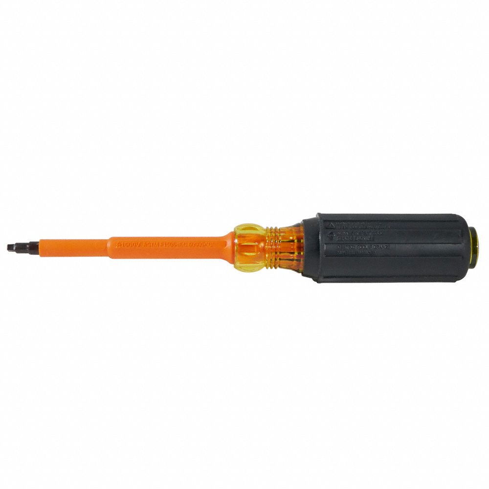 KLEIN TOOLS Insulated Square Screwdriver: #2 Tip Size, 8 1/4 in Overall ...