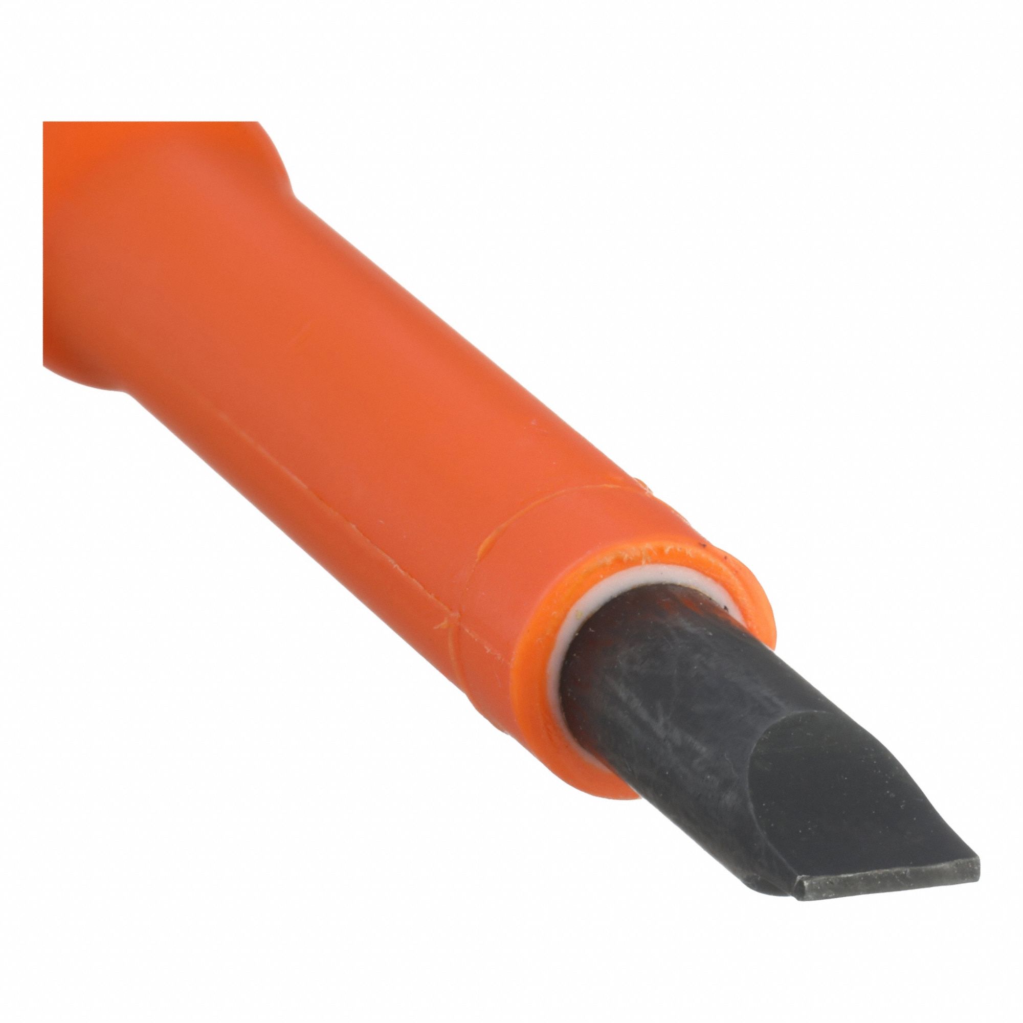 Insulated Slotted Screwdriver: Induction Hardened Steel, 3/16 in Tip Size, Long Lg
