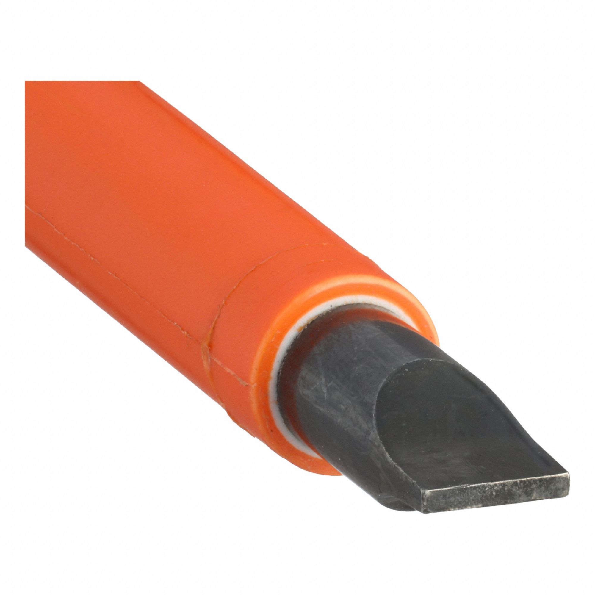 Insulated Slotted Screwdriver: Induction Hardened Steel, 1/4 in Tip Size, Long Lg