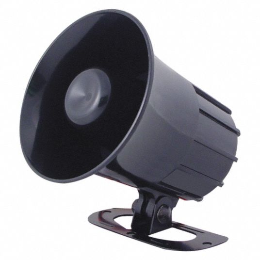 Weatherproof Alarm Siren: 6 to 12V DC, 120 dB Decibels, Indoor/Outdoor,  Pivot/Swivel, 4 in Ht