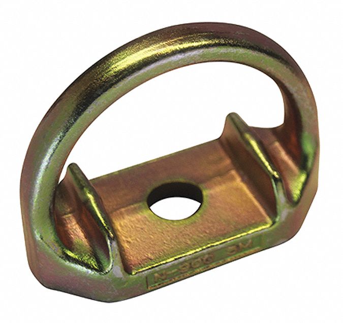 CONDOR DRing Plate Anchor, DRing, Steel, 5,000 lb Tensile Strength