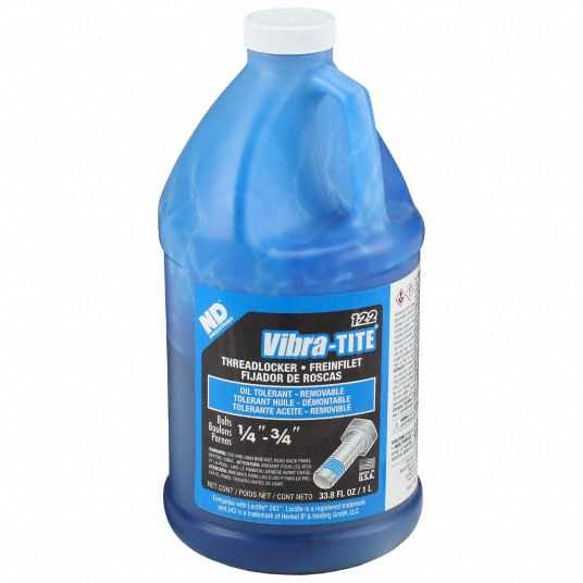 VIBRATITE, 122, Blue, Primerless MediumStrength Threadlocker 49CF33
