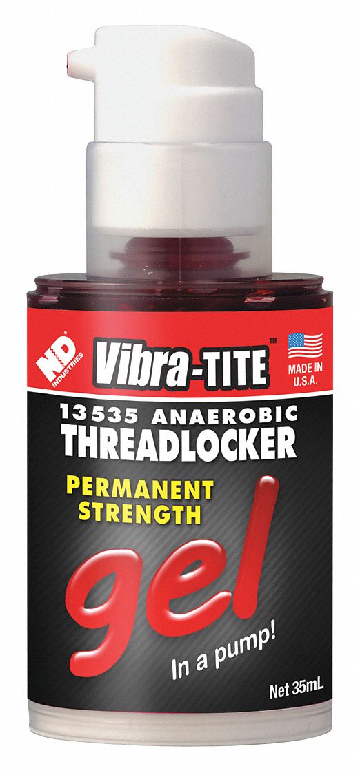 VIBRATITE, 135, Red, HighStrength Threadlocker 49CF5513535 Grainger