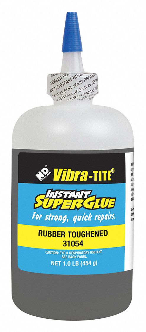 Vibra-Tite 31054 Black Toughenend Instant Super Glue Bottle 1Lb