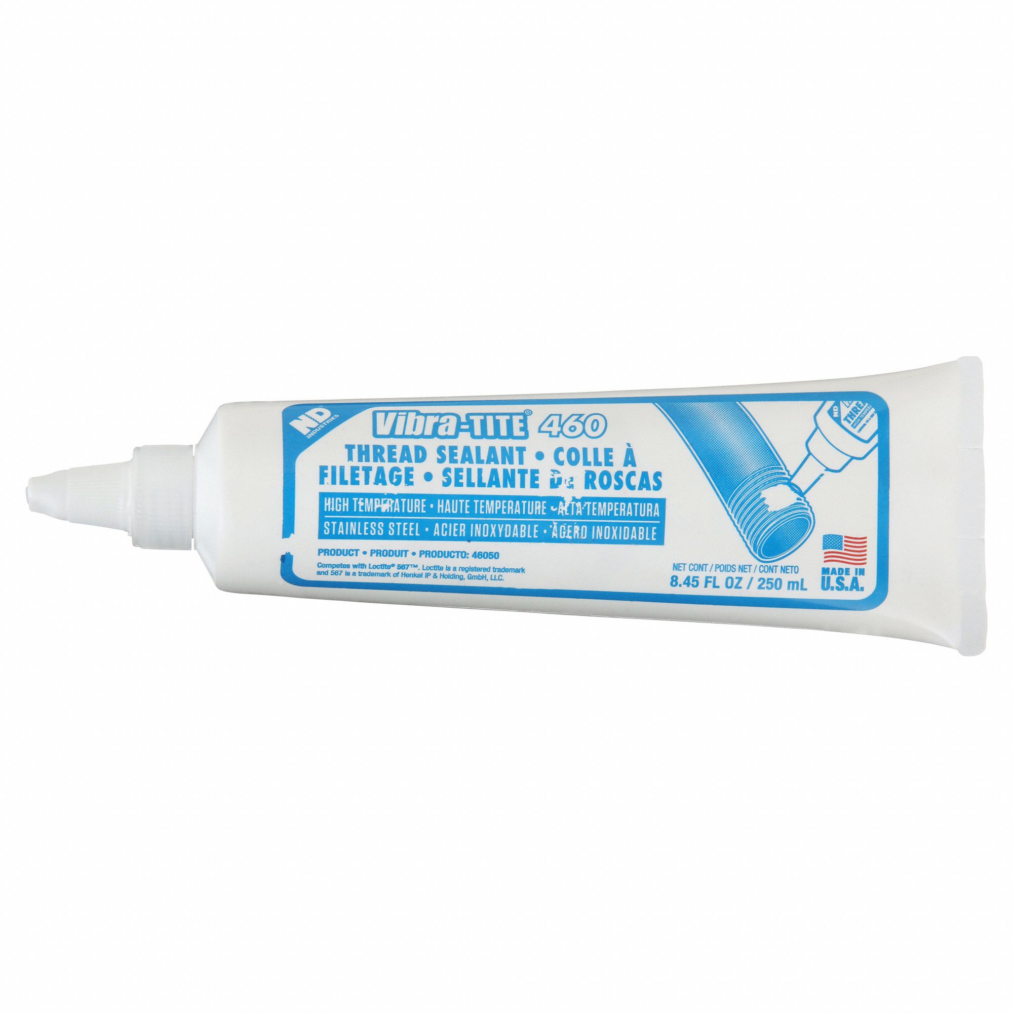 Pipe Thread Sealant: 460, 8.5 fl oz, Tube, White