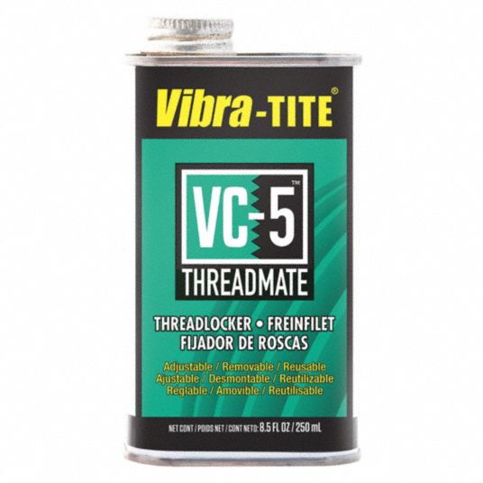 VIBRATITE VC4 Series HighStrength Threadlocker, Red Liquid, 250 mL