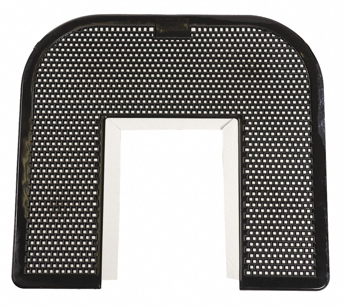 ABILITY ONE Toilet Floor Mat, Black, 20 3/8 in Length, 17 3/4 in Width