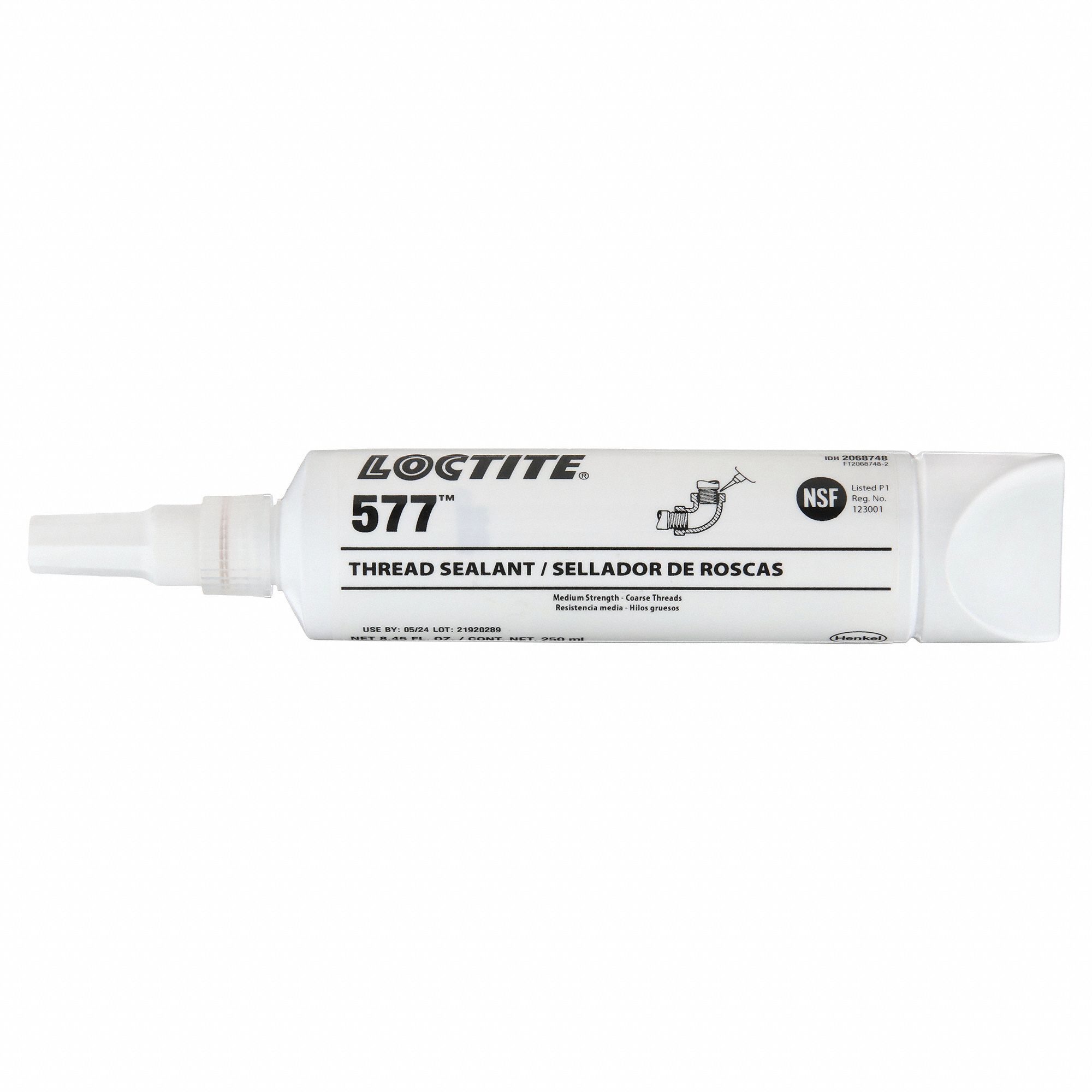 LOCTITE 2068748 Pipe Thread Sealant,250mL,Medium,Yellow Loctite 577 Thread  Sealant 