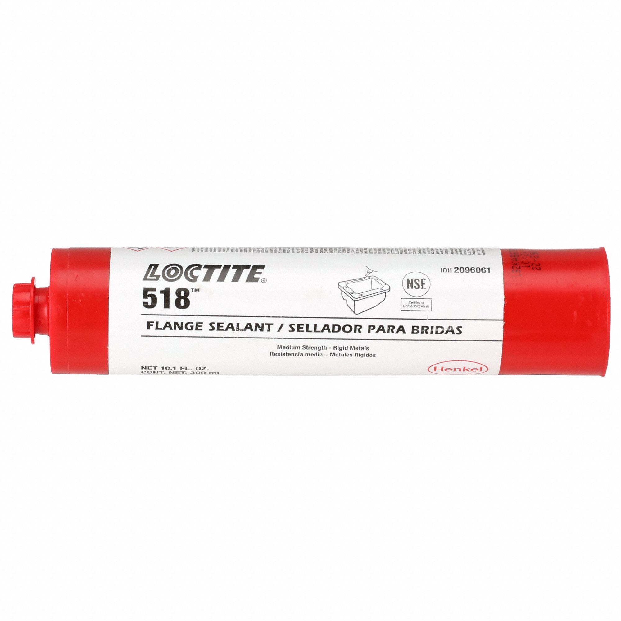 LOCTITE Gasket Sealant: 518, 10.14 fl oz, Cartridge, Red