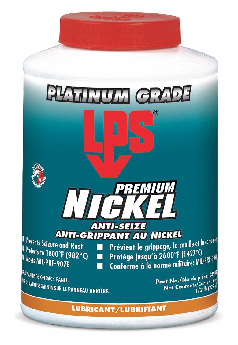 productos quimicos legislación Fabricante LPS General Purpose Anti-Seize: 0.5 lb Container Size, Brush-Top Can,  Nickel, Graphite, -65° to 2600°F - 49CT04|03908 - Grainger