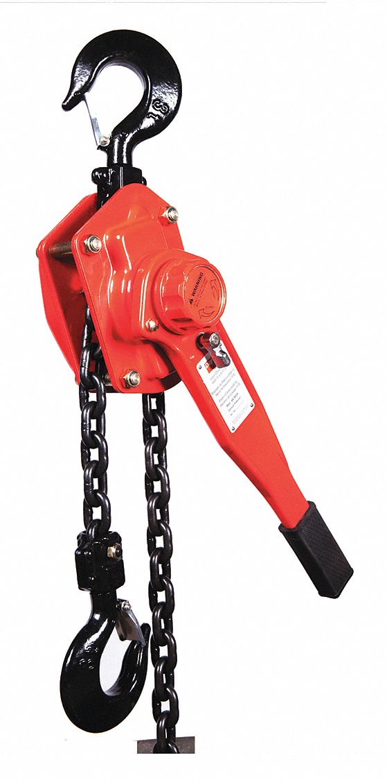 DAYTON, 6,000 lb Load Capacity, 71 lb Pull to Lift Rated Load, Lever