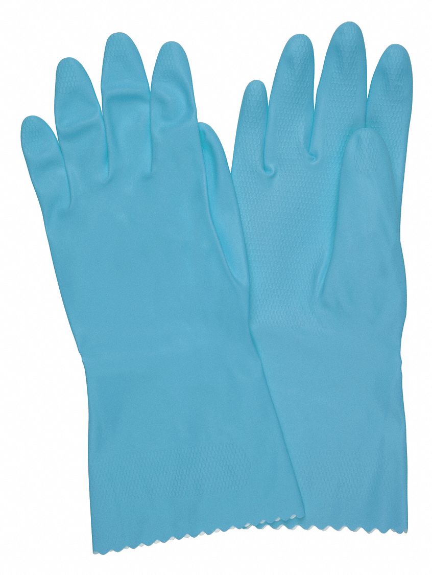 MCR SAFETY Chemical Resistant Gloves, M, Glove Materials Natural Rubber ...