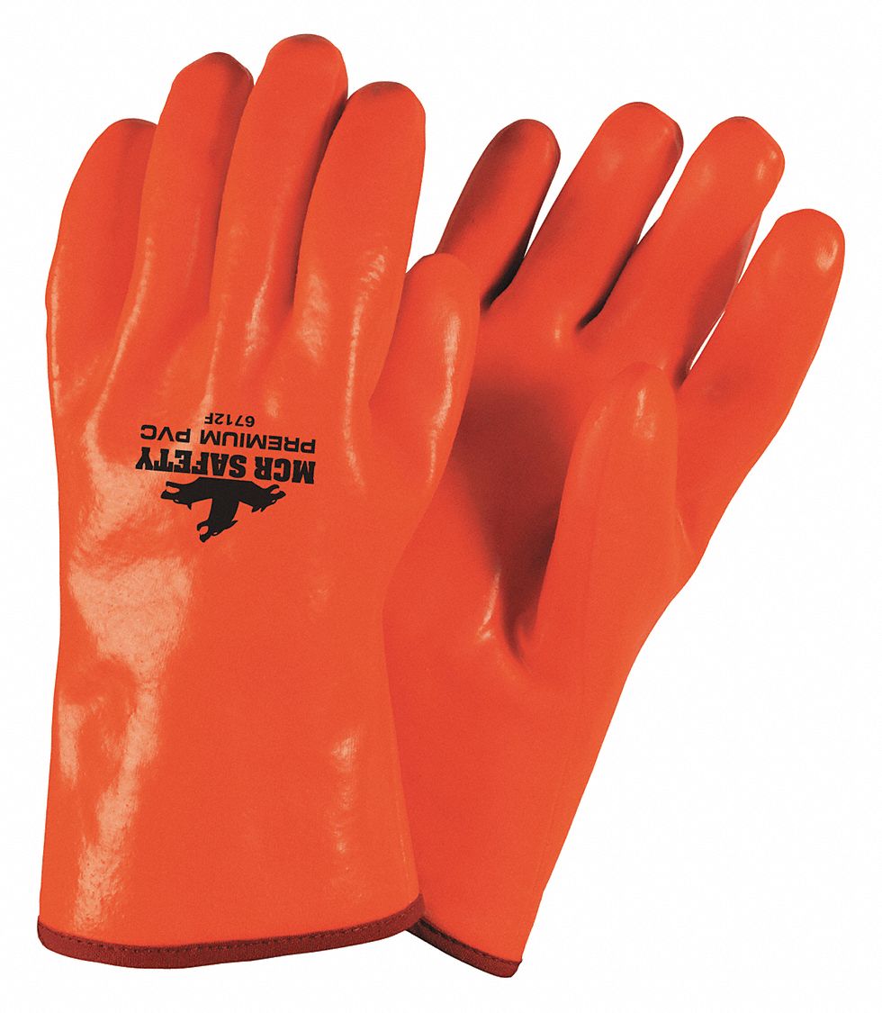 DENY CHEMICAL-RESISTANT GLOVES, YELLOW, UNIVERSAL, PVC, GAUNTLET CUFF, EN  388-4121