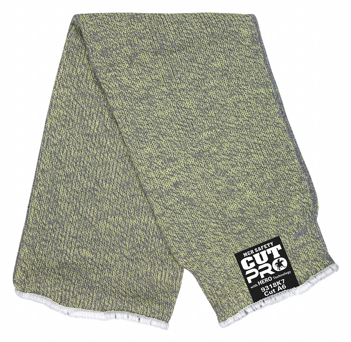 CUT-RESISTANT SLEEVE, ANSI/ISEA CUT LEVEL A6, KEVLAR, 7 GA, GREEN, KNIT CUFF