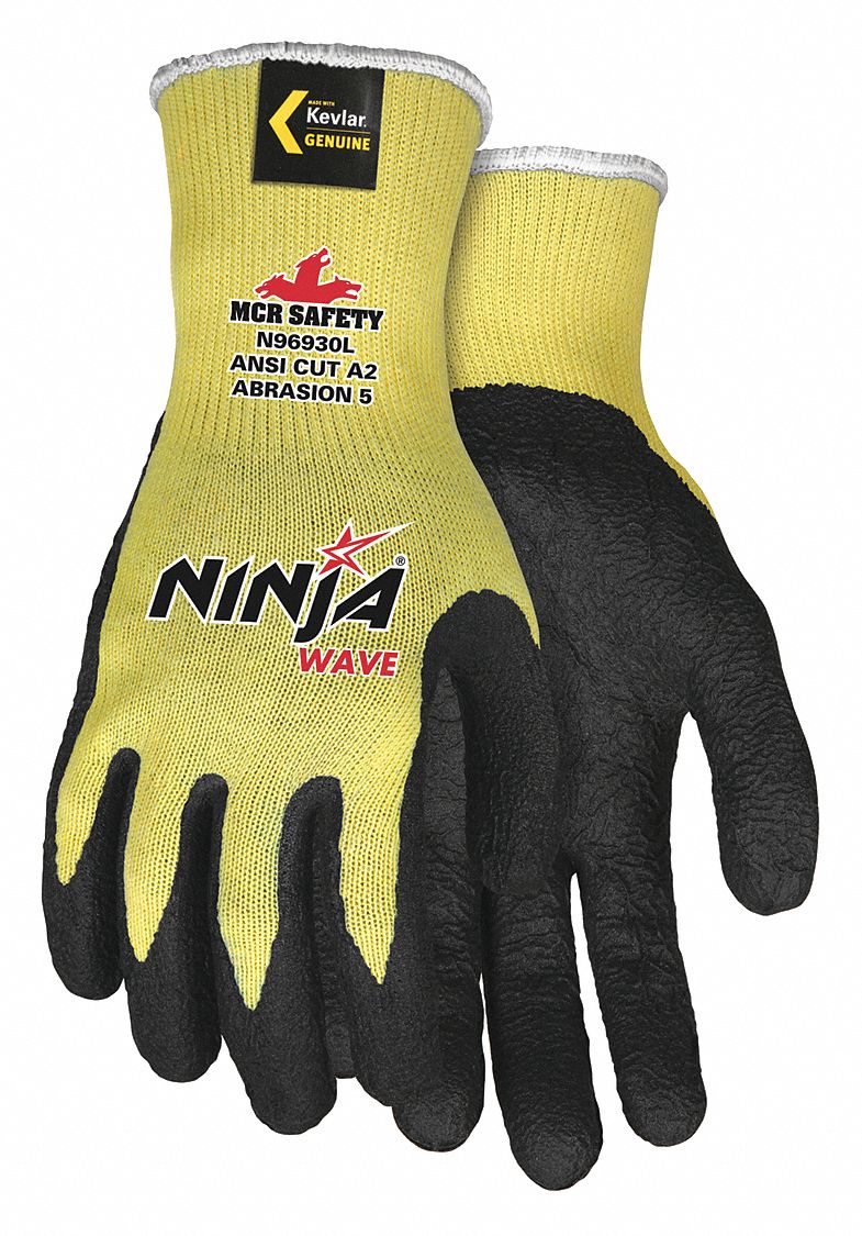MCR SAFETY Coated Gloves S ( 7 ), ANSI Cut Level A2, Palm, Dipped