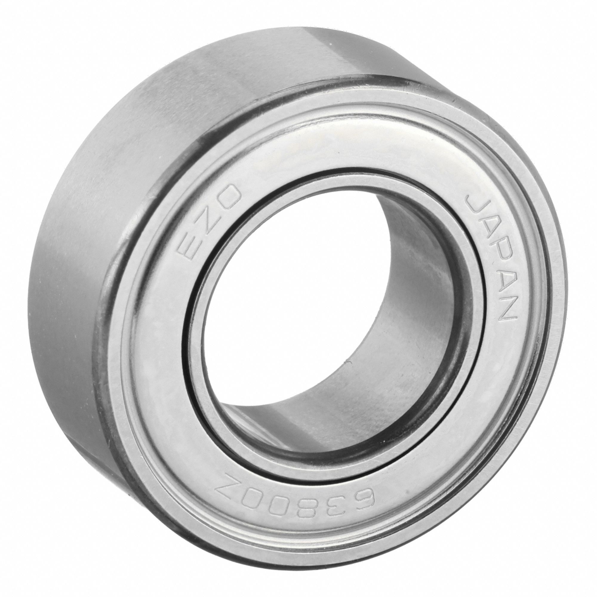 Miniature Ball Bearing: 63800, Dbl Shield, 10 mm Bore, 19 mm OD, 7 mm Wd, Alloy Steel Ring