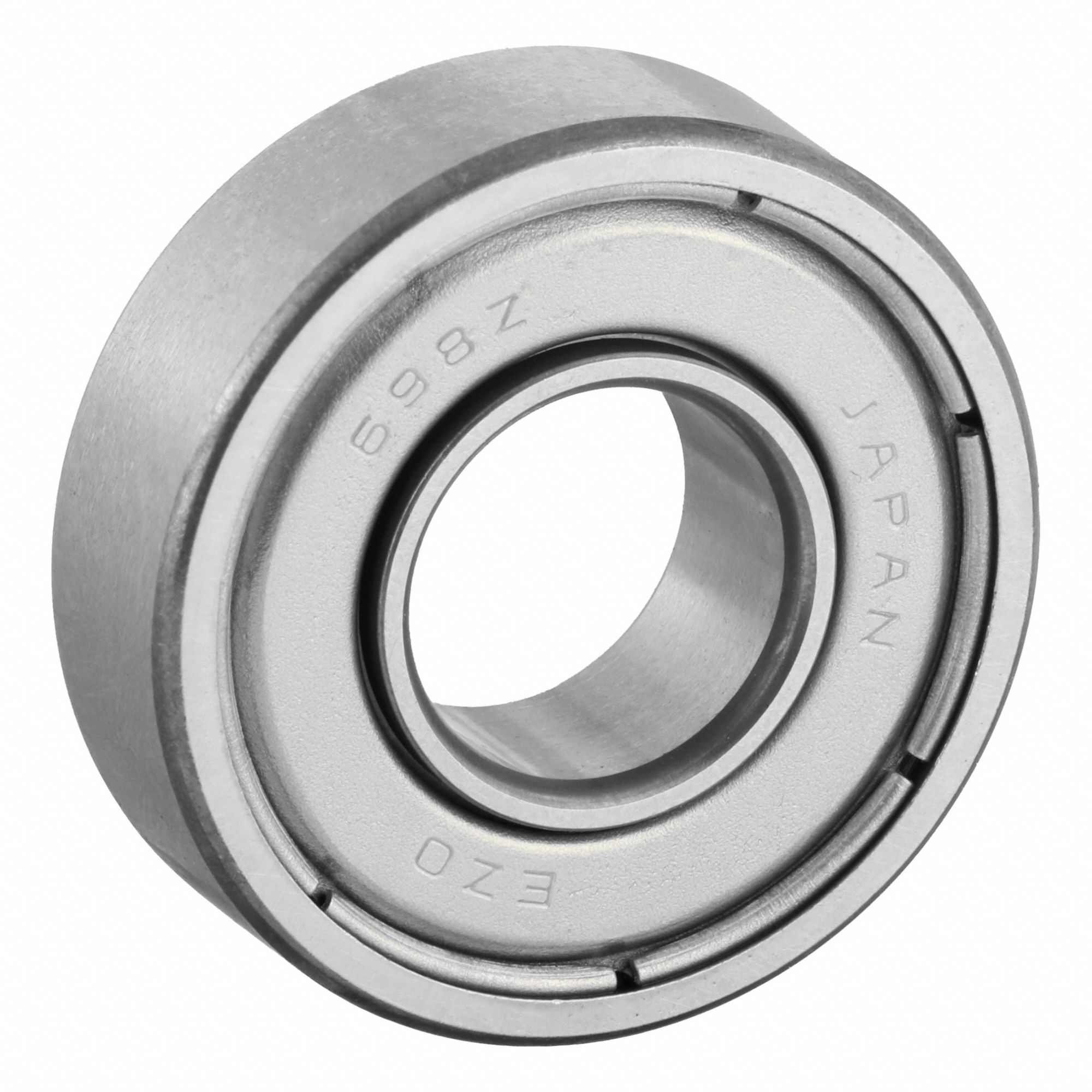 Miniature Ball Bearing: 698, Dbl Shield, 8 mm Bore, 19 mm OD, 6 mm Wd, Alloy Steel Ring