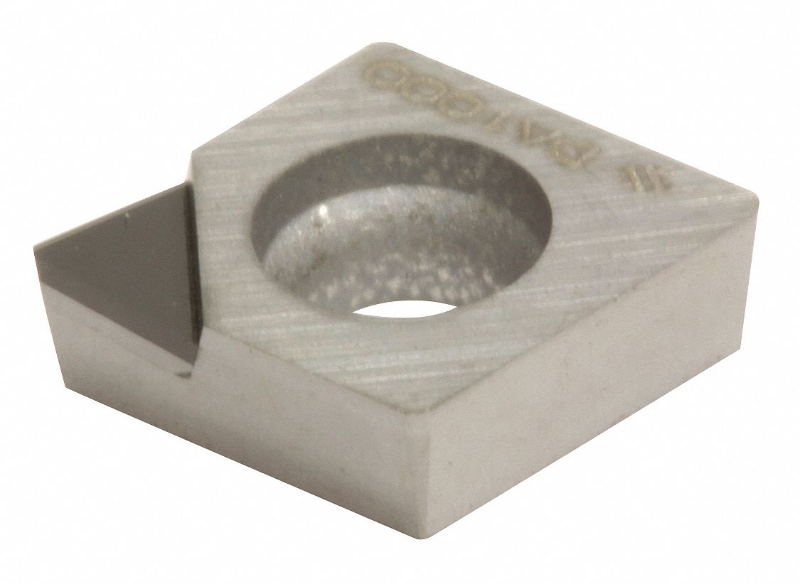 Diamond Turning Insert: CCMX Insert, Neutral, 5/32 in Thick, 1/64 in Corner Radius, DA1000