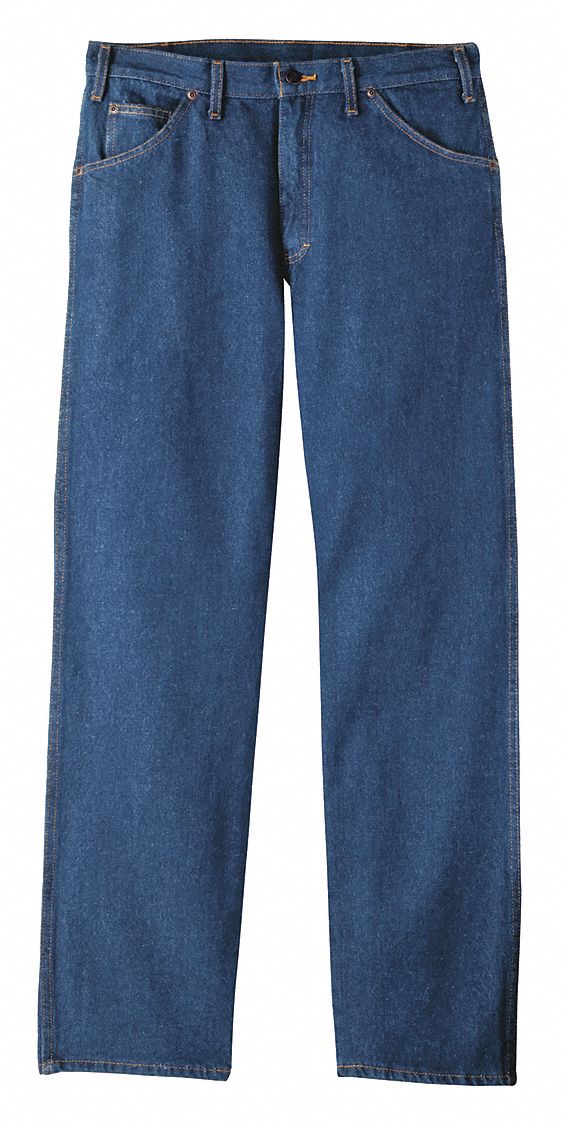 Relaxed Pocket Jeans: Men's, Jeans, ( 30 in x 30 in ), Blue, Cotton, Buttons, Zipper