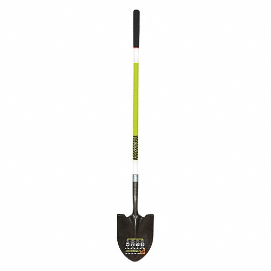 Shovel: 48 in Handle Lg, 9 1/2 in Blade Wd, 11 1/2 in Blade Lg