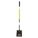 SQUARE POINT SHOVEL, STEEL BLADE, 14 GAUGE, STRAIGHT HANDLE, FIBREGLASS HANDLE