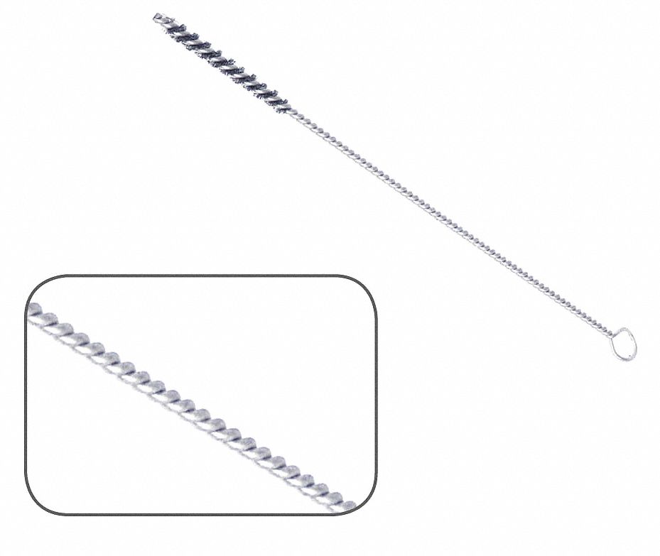 BRUSH WIRE TUBE S/S 1/4IN 7INO