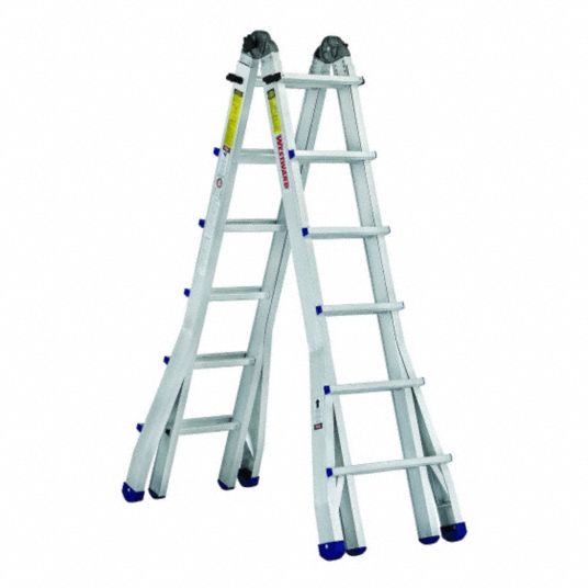 WESTWARD, Aluminum, 300 lb Load Capacity, Multipurpose Ladder - 49DJ47 ...