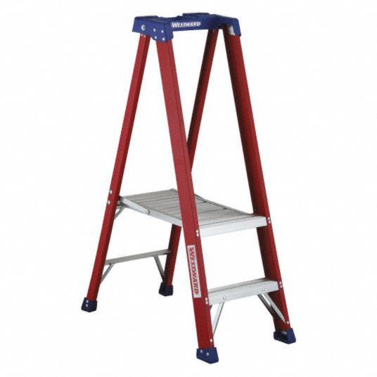WESTWARD, Fiberglass, 300 lb Load Capacity, Platform Ladder - 49DJ48|WW ...