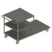 Combination Shelf & Platform Steel-Deck Platform Trucks