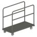 Side-Rail Steel-Deck Platform Trucks For Long Materials