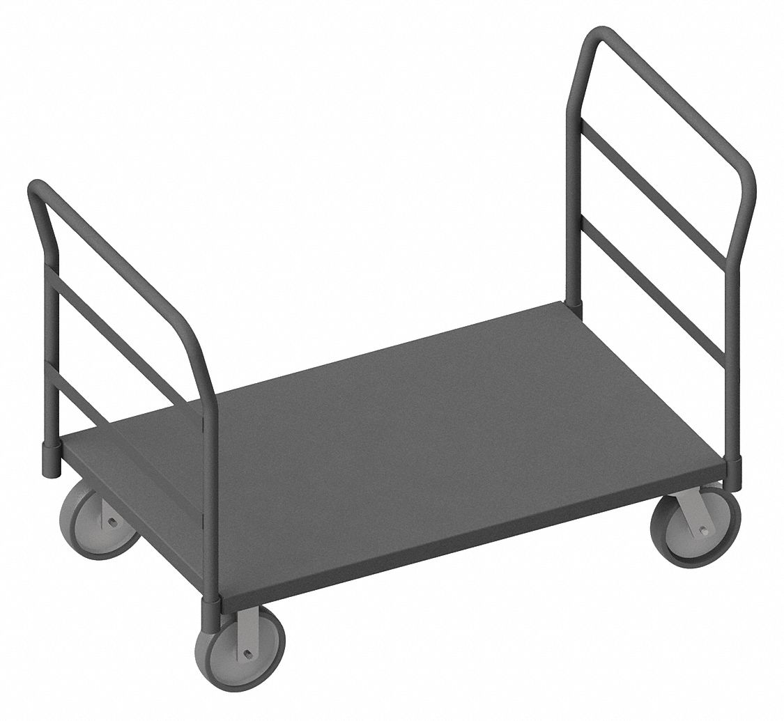 3,600 lb Load Capacity, (2) Rigid/(2) Swivel, Dual-Handle Steel-Deck ...