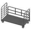 Load-Securing Steel-Deck Platform Trucks with Removable Rails or Panels