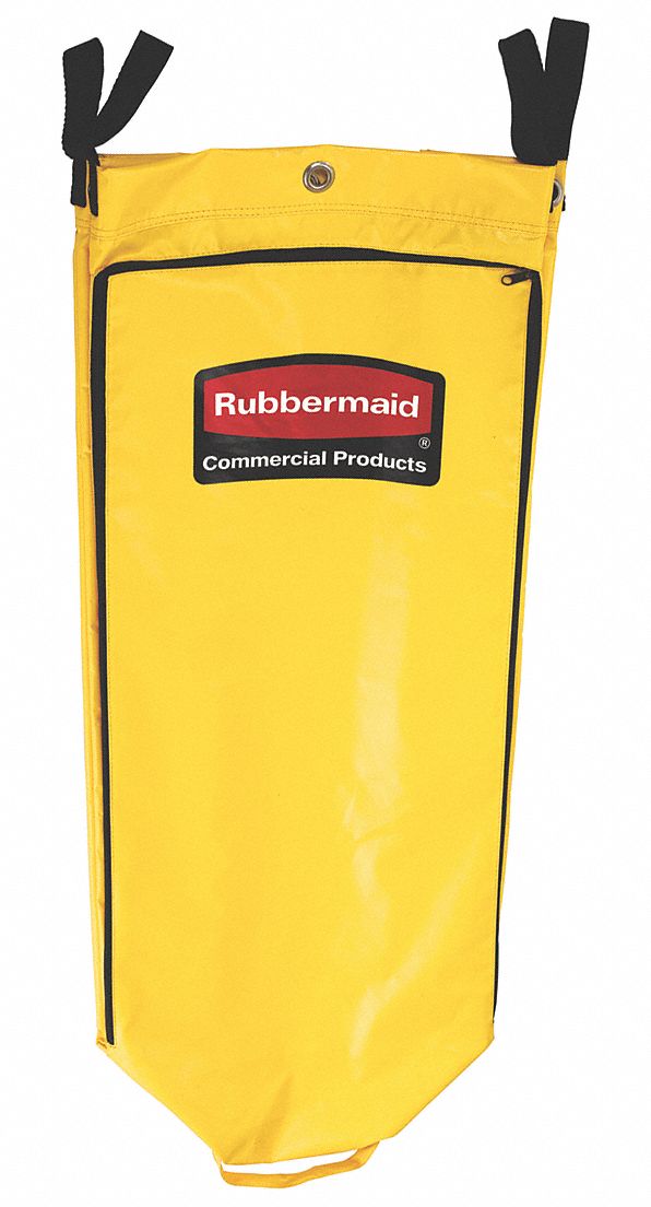 34G Janitorial Vinyl Bag;Yellow for Cleaning Cart