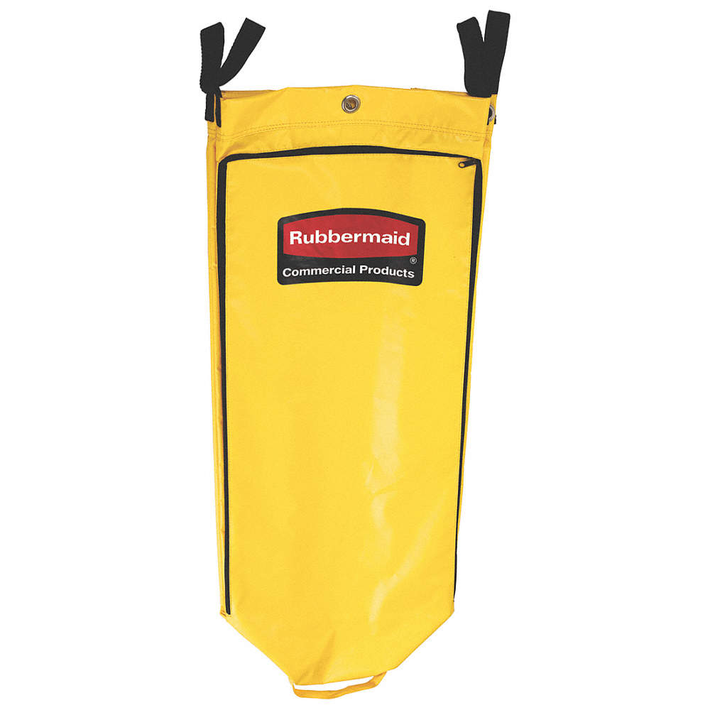 34G Janitorial Vinyl Bag;Yellow for Cleaning Cart