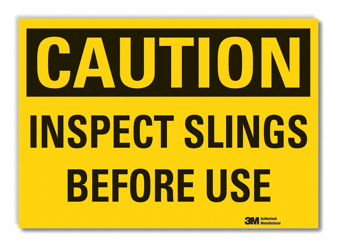 Caution Sign, 10in x 14in, Non-PVC Polymer