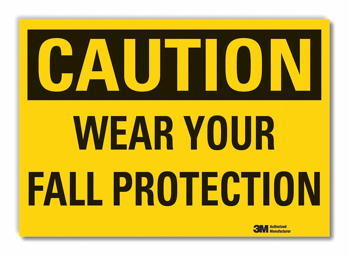  Fall  Caution Reflective Label: Reflective Sheeting, Adhesive Sign Mounting, Engineer Grade