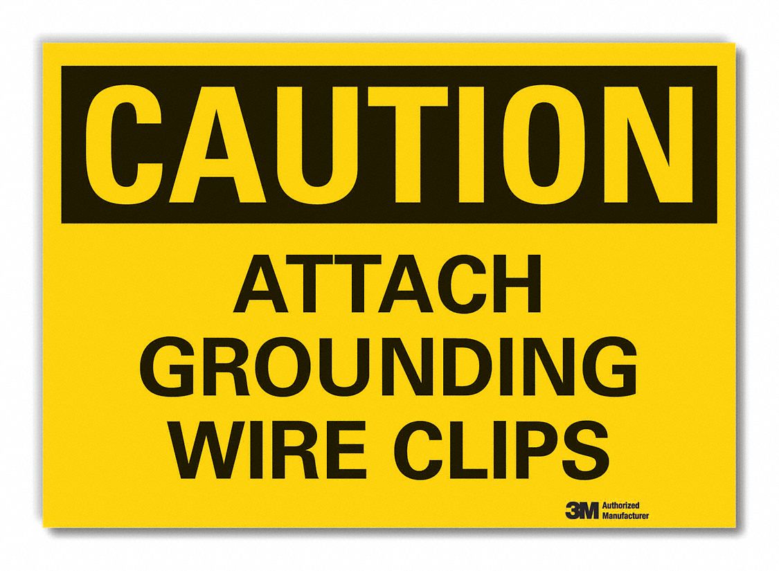 Caution Sign, 7in x 10in, Non-PVC Polymer