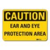 Caution: Ear And Eye Protection Area Signs