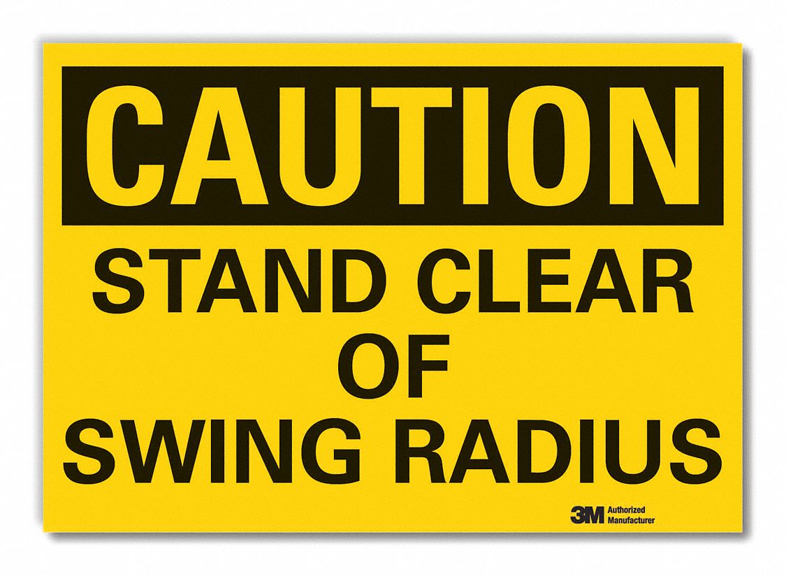 Caution Sign, 7 x 10 in, Non-PVC Polymer