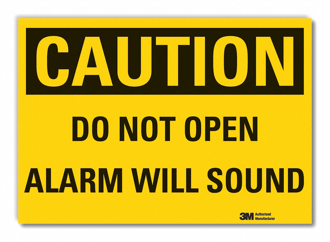 Door Instruction Caution Reflective Label: Reflective Sheeting, Adhesive Sign Mounting