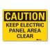 Caution: Keep Electric Panel Area Clear Signs