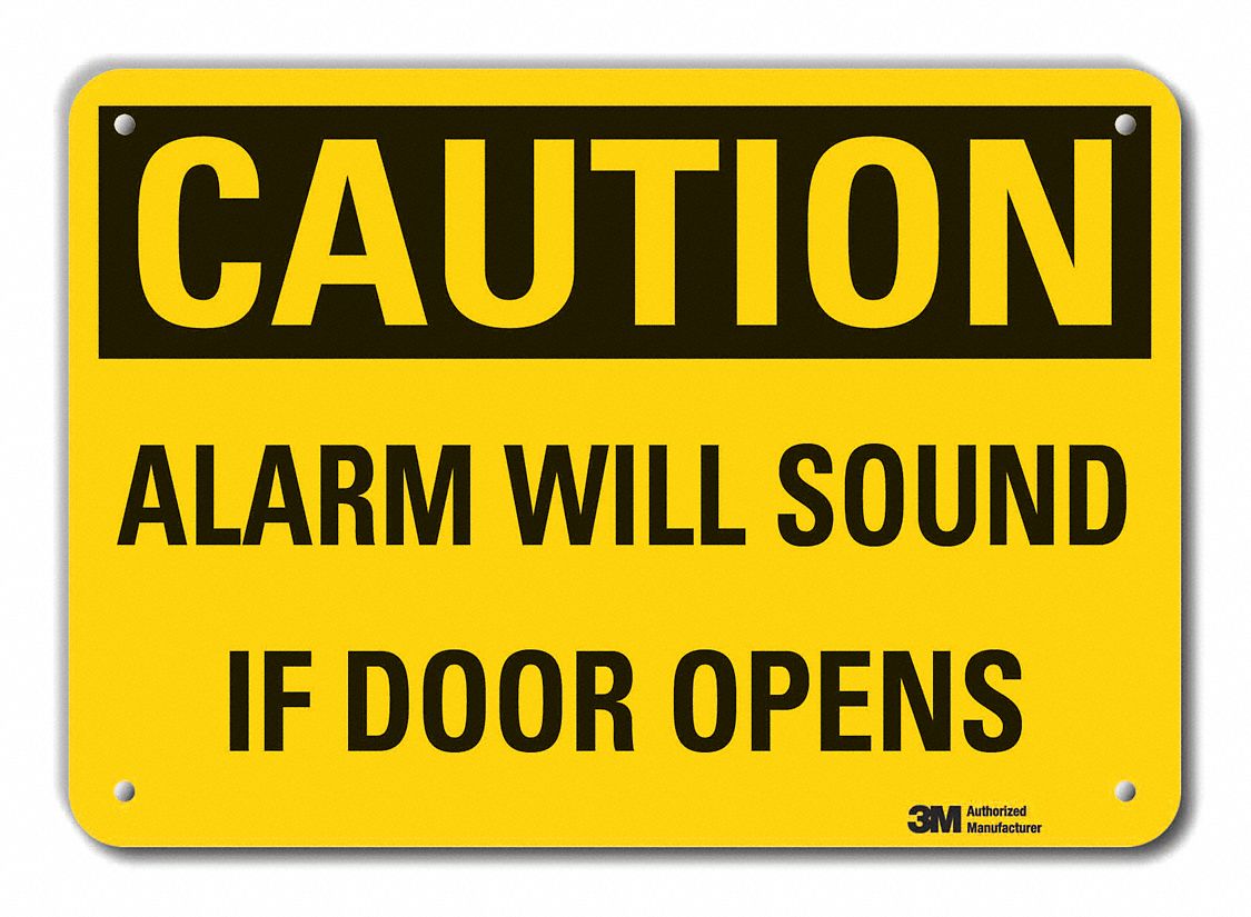 Caution Sign: Plastic, Mounting Holes Sign Mounting, 7 in x 10 in Nominal Sign Size, 0.055 in Thick