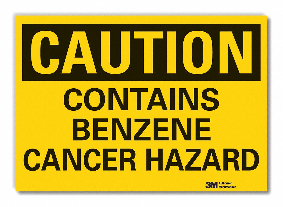  Benzene Caution Reflective Label: Reflective Sheeting, Adhesive Sign Mounting, Engineer Grade