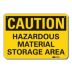 Caution: Hazardous Material Storage Area Signs