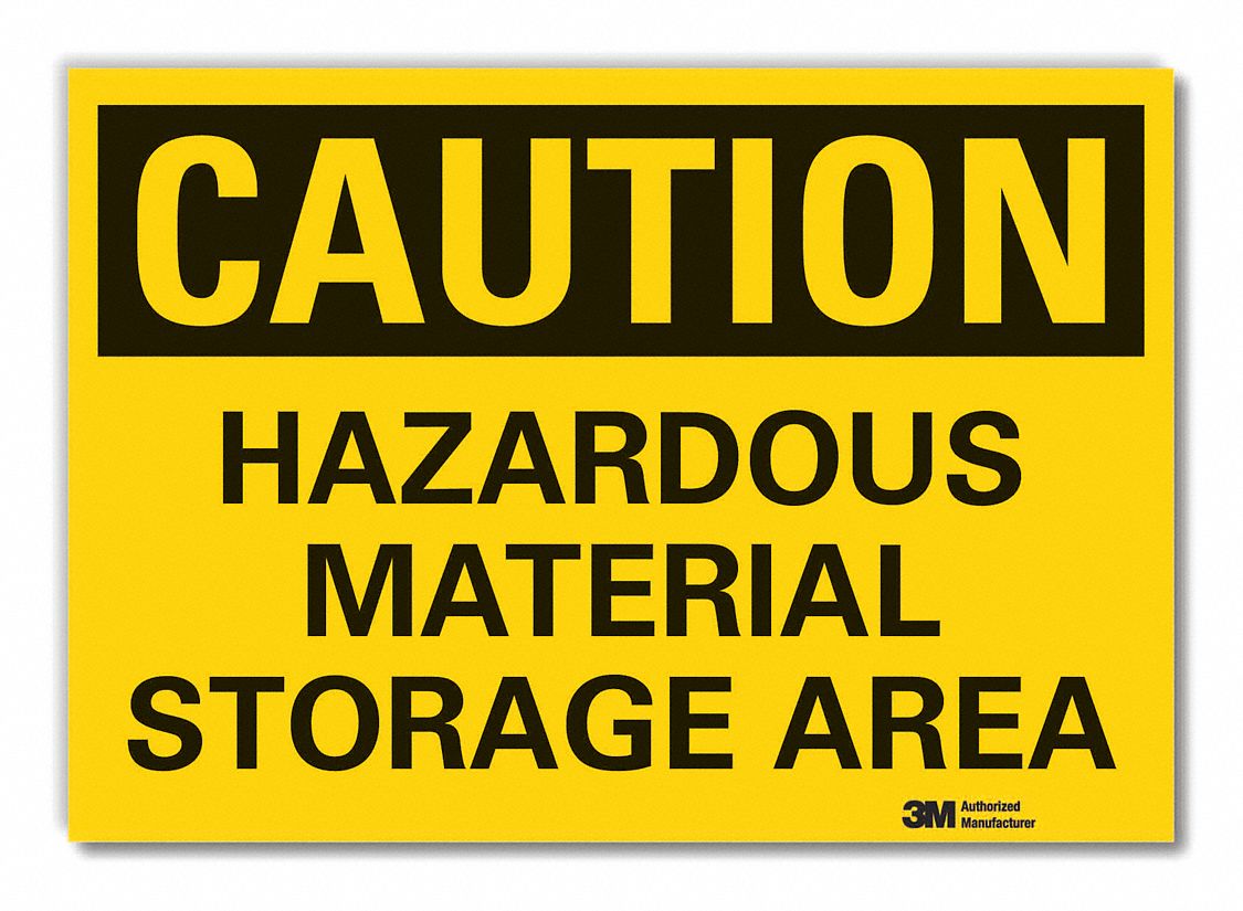  Hazardous Materials Caution Reflective Label: Reflective Sheeting, Adhesive Sign Mounting