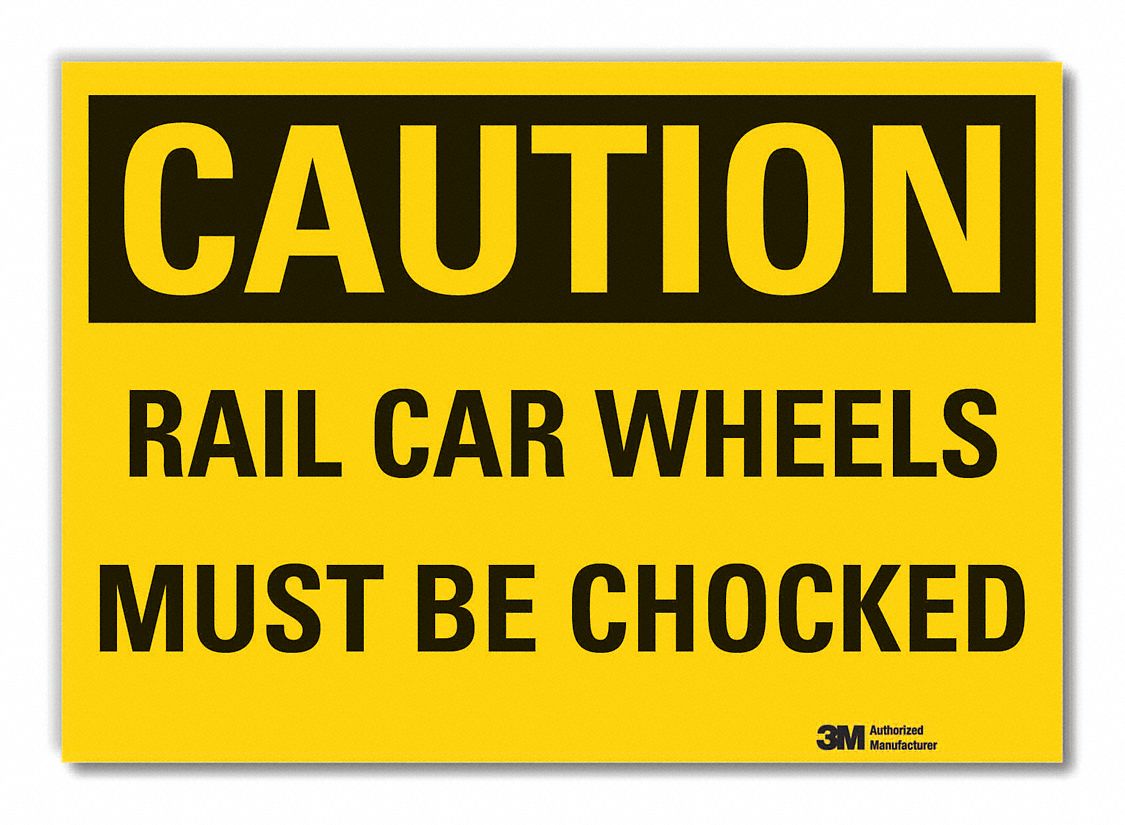  Chock Wheels Caution Reflective Label: Reflective Sheeting, Adhesive Sign Mounting, Engineer Grade