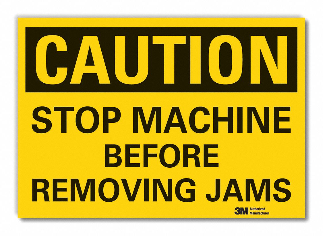  Machine & Operation Caution Reflective Label: Reflective Sheeting, Adhesive Sign Mounting, Caution