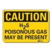 Caution: H2S Poisonous Gas May Be Present Signs