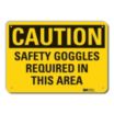 Caution: Safety Goggles Required In This Area Signs